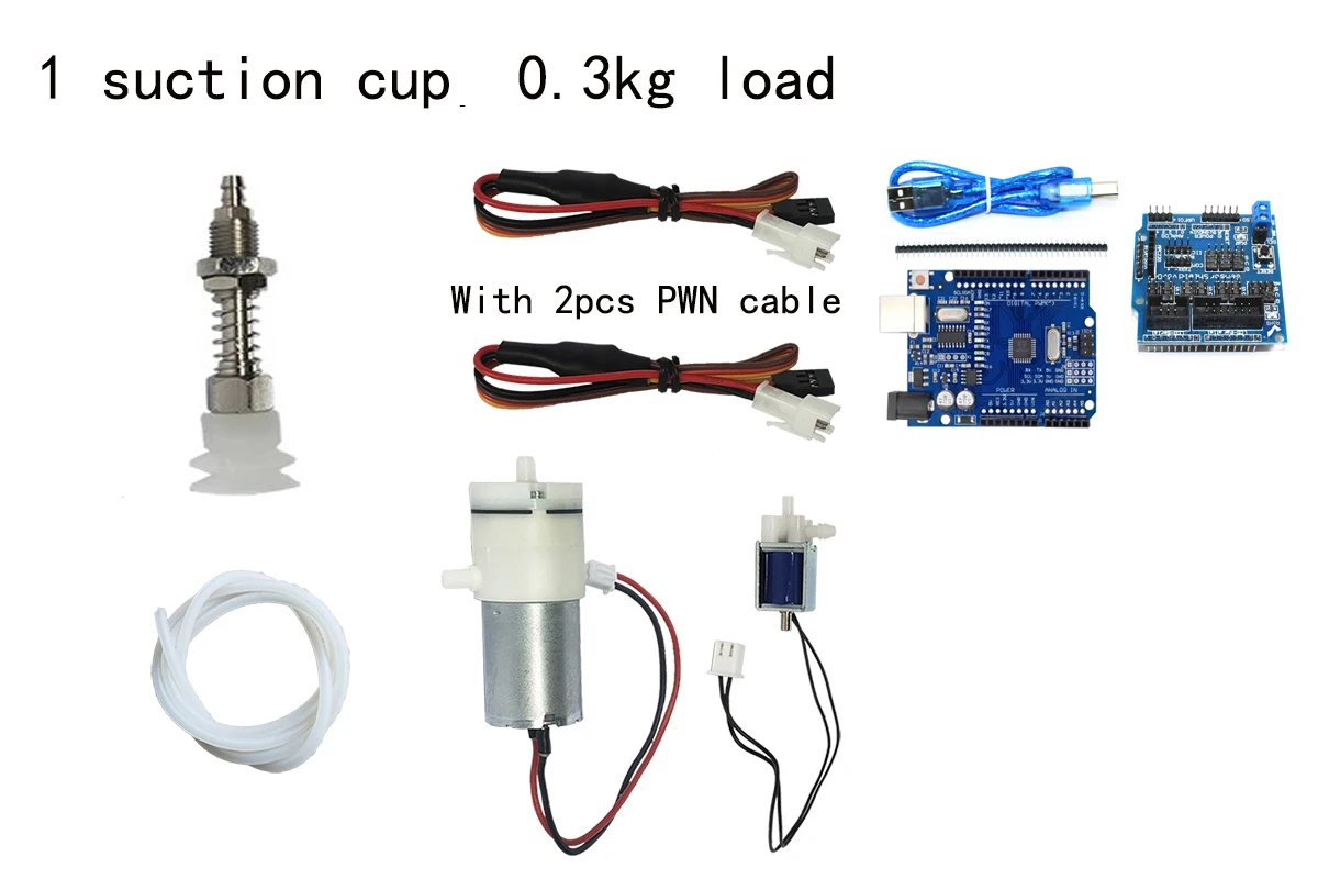 0.3/1/10/20kg Load Industrial Air Pump PWM Control Suction Cup Solenoid Valve for Arduino DIY Kit Robot Arm Programmable Robot