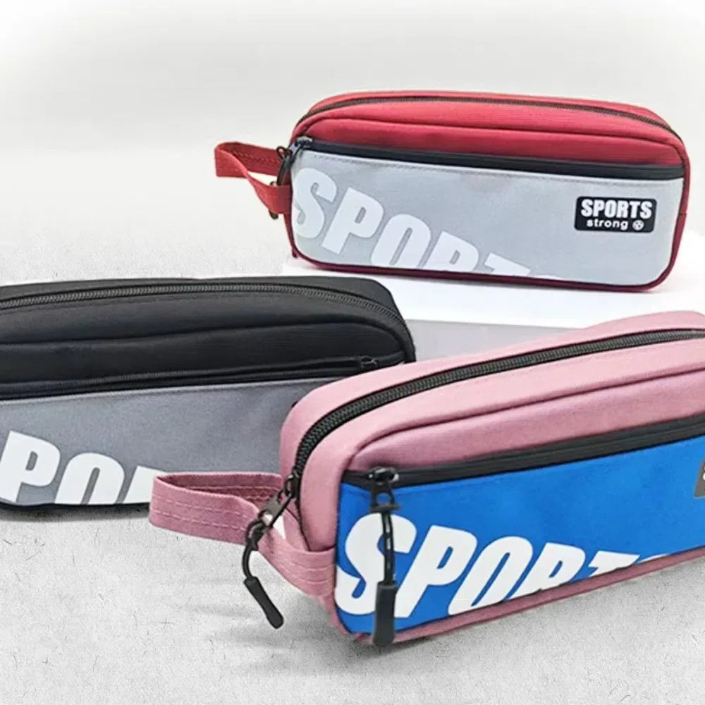 

Personality Canvas Stationery Bag Large Capacity Letter Pencil Case School Supplies Students Pen Pouch Unisex