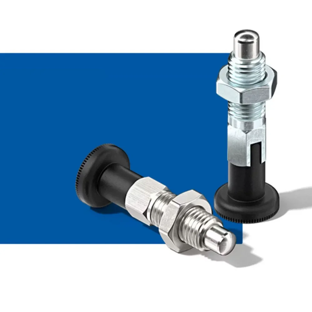 Knob Spring Loaded Index Plunger Locating Lock Pin M6 M8 M10 M12 Stainless Steel Zinc Plated Carbon Steel