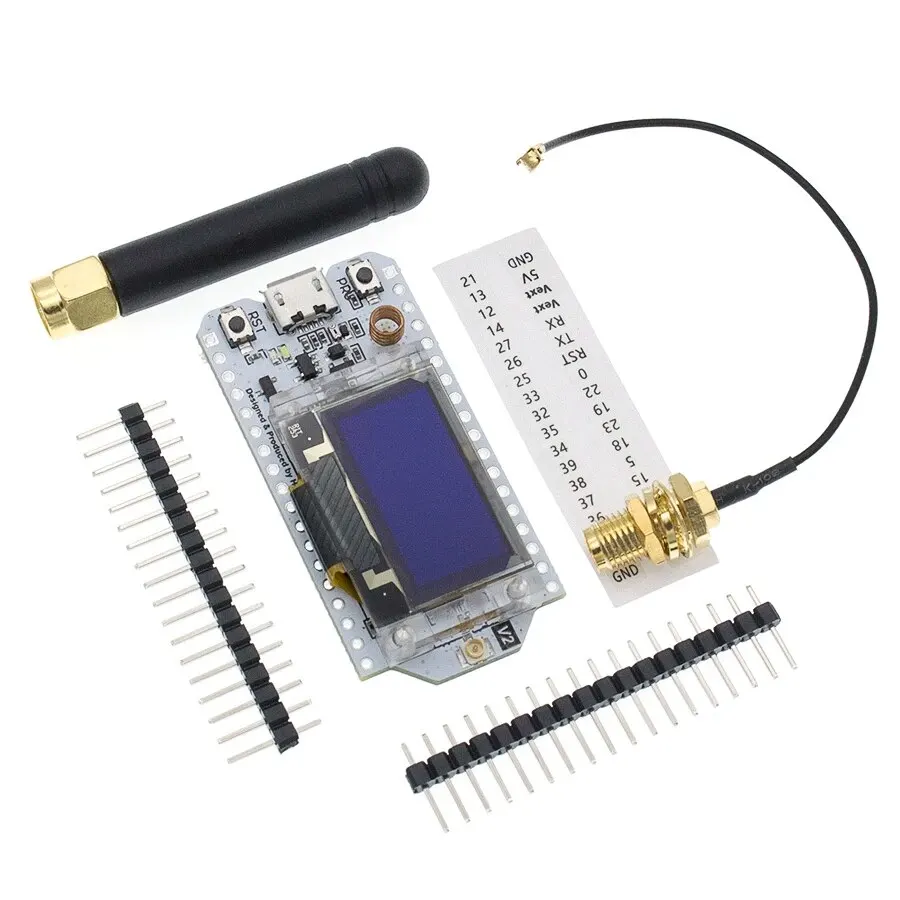 SX1276 ESP32 LoRa 868MHz-915MHz Pantalla OLED azul de 0,96 pulgadas Kit WIFI Bluetooth 32 Placa de desarrollo