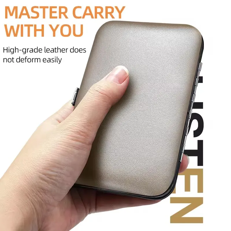 Cortador de unhas cortador 17 pçs durável portátil prata aço inoxidável lavável manicure toenail manicure kit conjunto tb9195