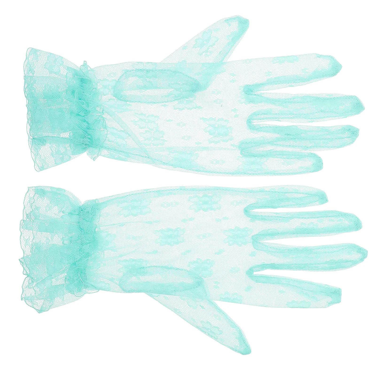 

1Pair Women Lace Wedding Gloves Short Vintage Floral Mesh Elegant Bride Prom Tea Party Costume Gloves Wedding Glove