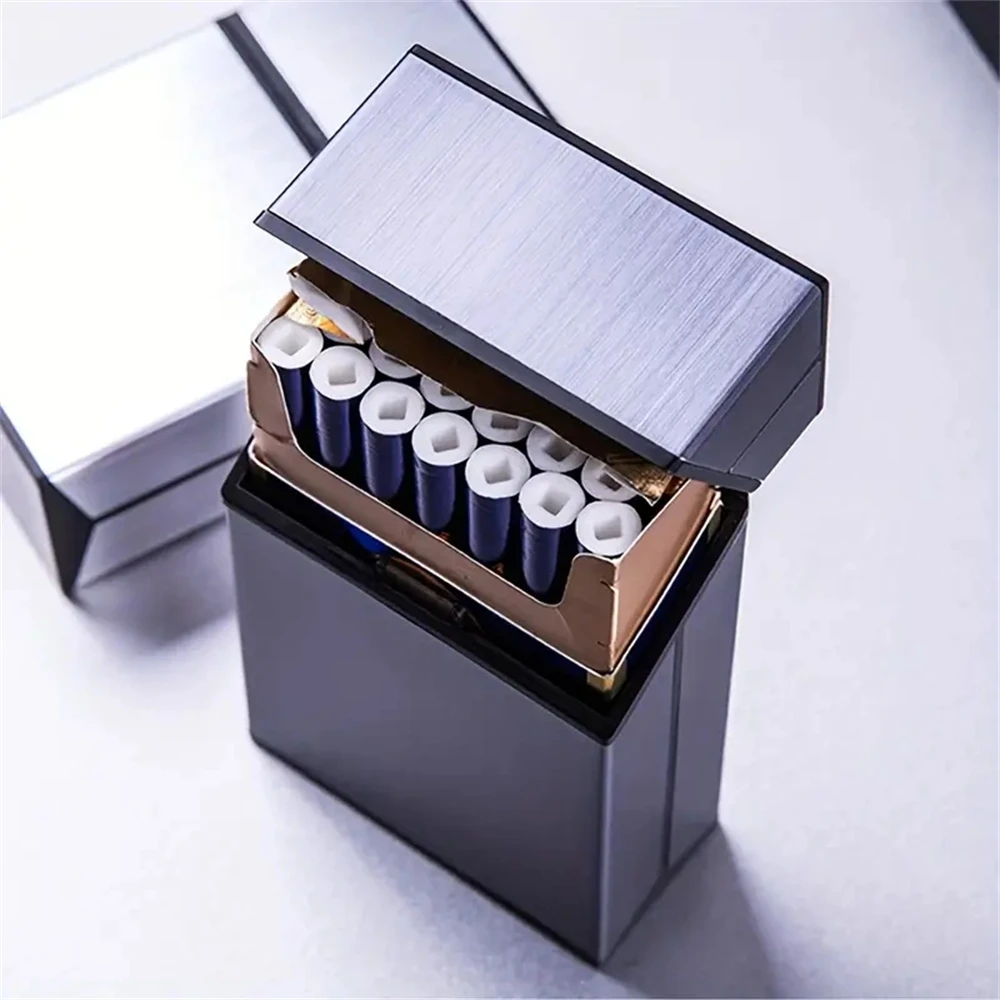 Kotak rokok magnetik portabel, kotak penyimpanan rokok antikeriput tahan air 1 buah