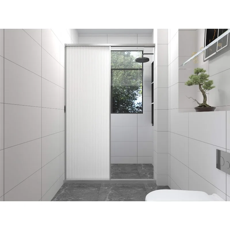 

No punching invisible shower curtain magnetic bath shower partition bathroom bath screen waterproof cloth