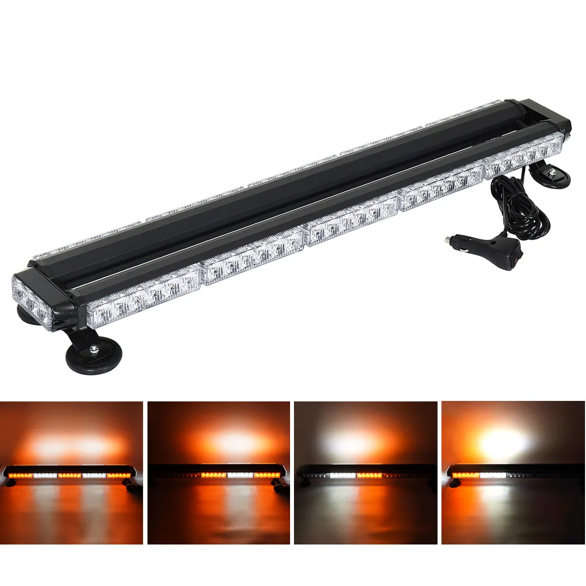 54/66 LED Car Roof Advisor Beacon Strobe Flashing Security Warning Light Bar Emergency Light Magnetic 7 Flash Patterns