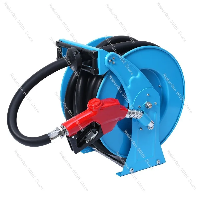 High-pressure automatic retractable hose reel - 15m drum style - diesel hose reel - automatic retractable hose winder