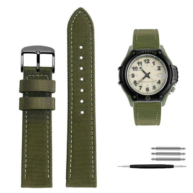 Casio Forester icin su gecirmez tuval kordonlu saat klasik retro orman erkek FT 500WC 3B 5B naylon kay 19mm bant eklinde bilezikler AliExpress