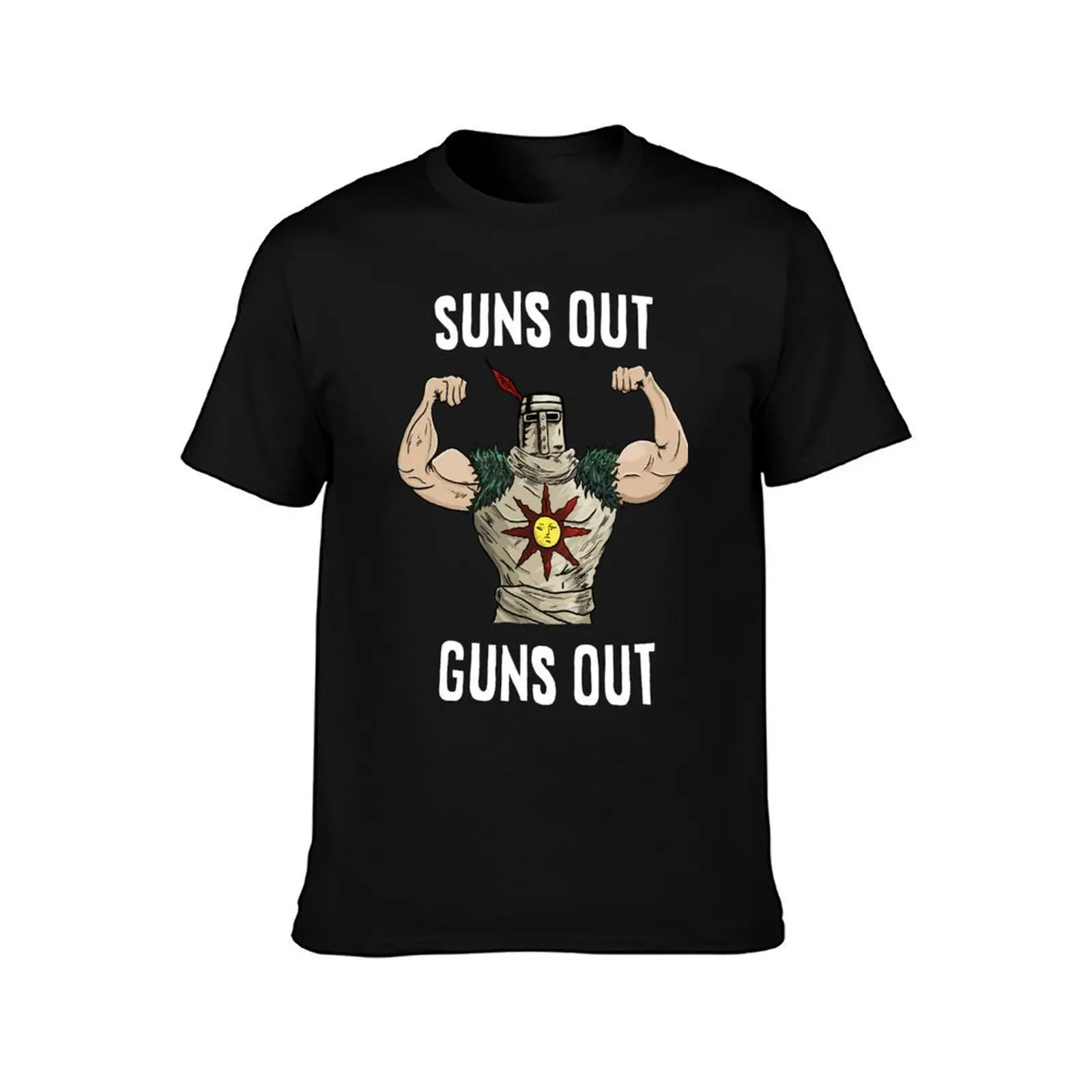 Suns Out Guns Out T-Shirt sports fans blacks summer 2025 plus size clothes mens t shirts