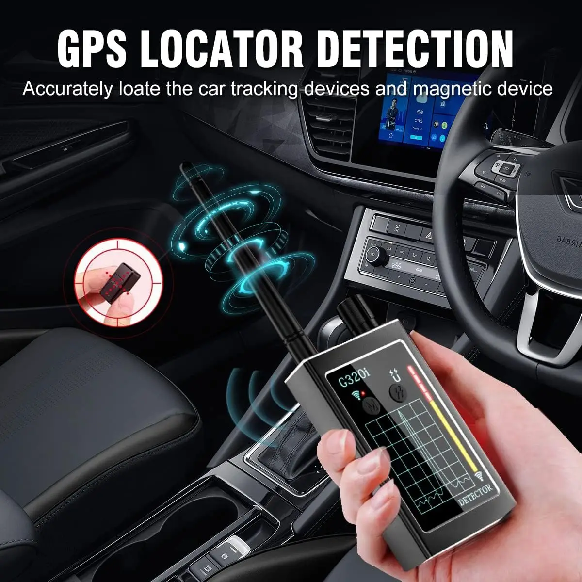 Hidden Device Detector Hidden Camera/GPS/Bug/Spy Detectors Listening Device Scanner Wireless Camera/Lens High Sensitivity Finder