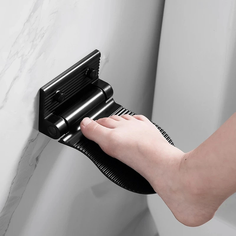 

Shower Foot Rest Bathroom Pedals Non-slip Shower Footstool Pedestal Pedals Elderly Pregnant Bath Stool Black