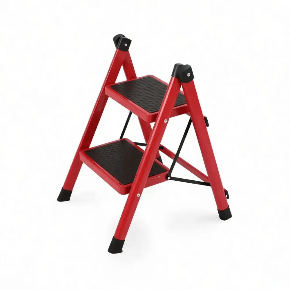Heavy Duty Folding Ladder Carbon Steel Household Step Stool Indoor Portable Climbing Tool Multifunctional Stable Rack