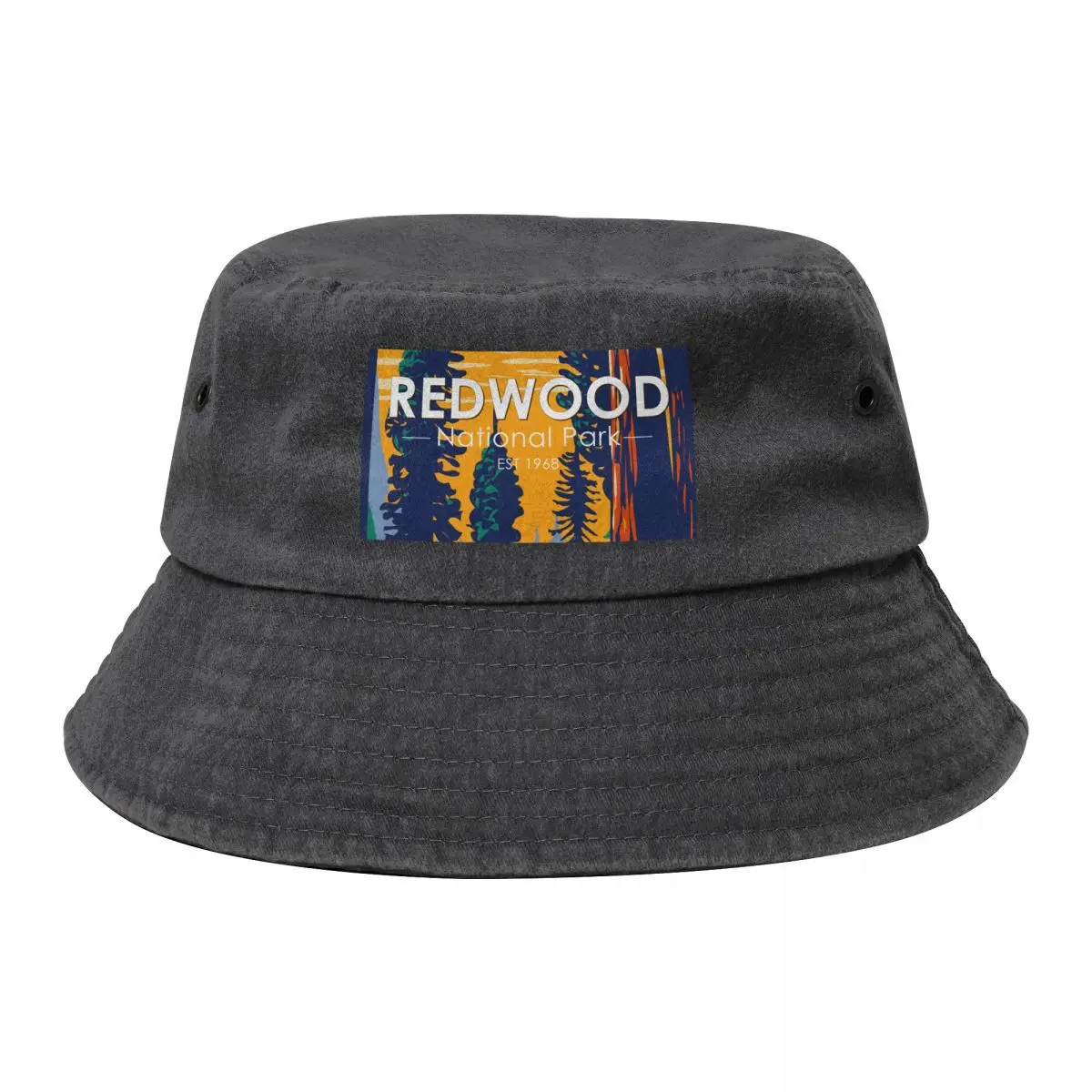 

Redwood National Park California Vintage Bucket Hat golf hat genuine Hat Beach men's big size Girl Men's