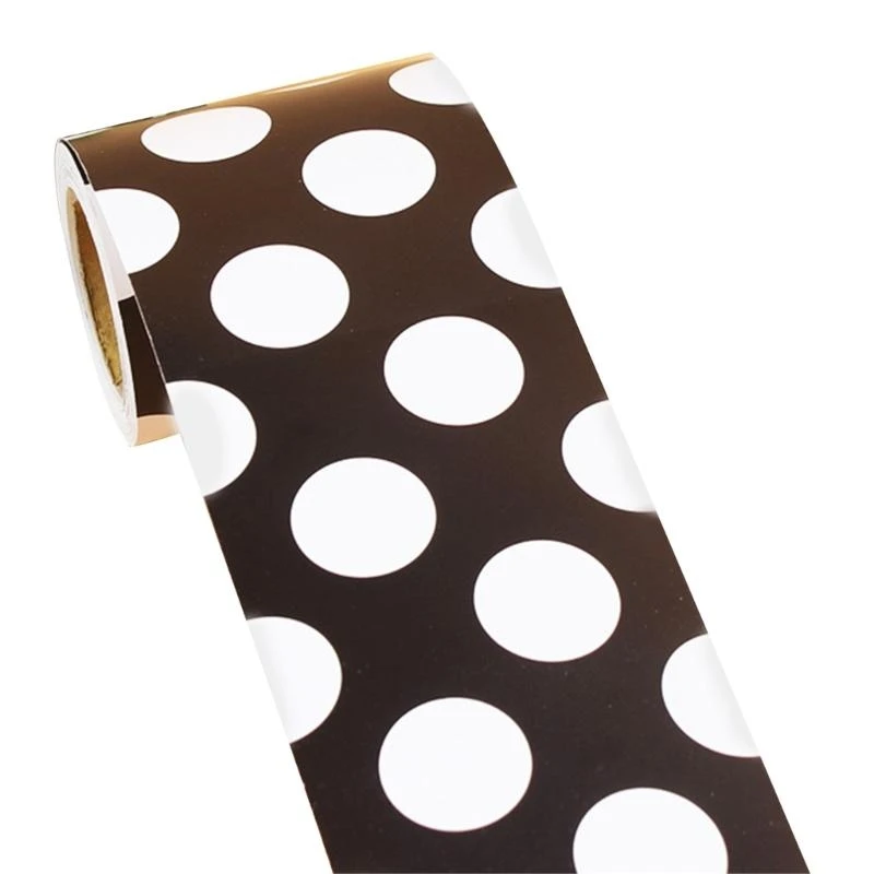 

White Black Dots Border Trim Bulletin Board Border Trim 32.8ft for Notice Board Chalkboard Classroom Decoration K92C
