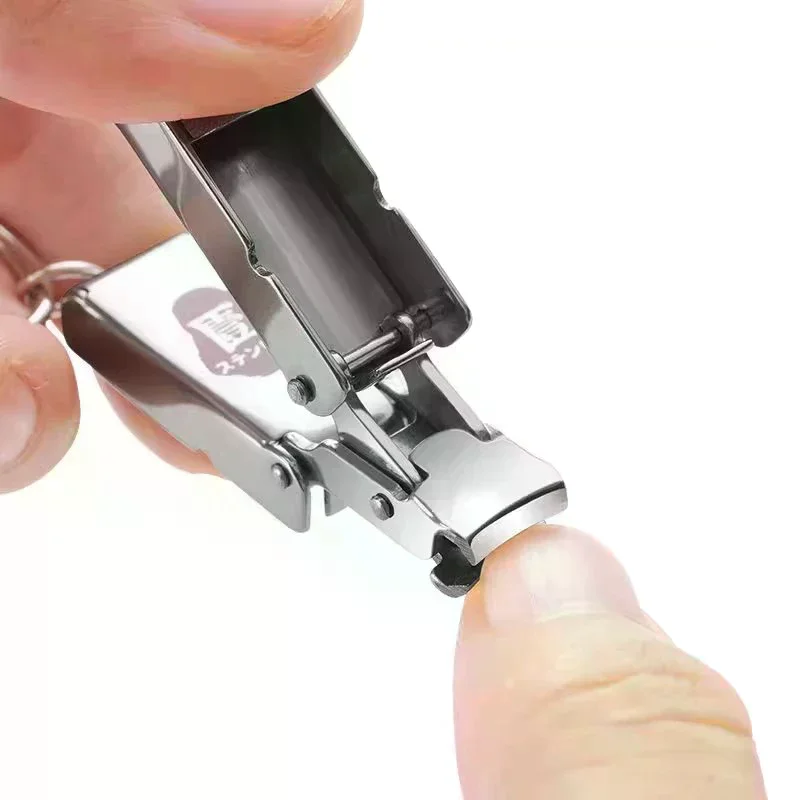 Creative Mini Sharp Stainless Steel Nail Clippers Folding Nail Clippers High End Nail Clippers Portable Manicure Tools Key Fob