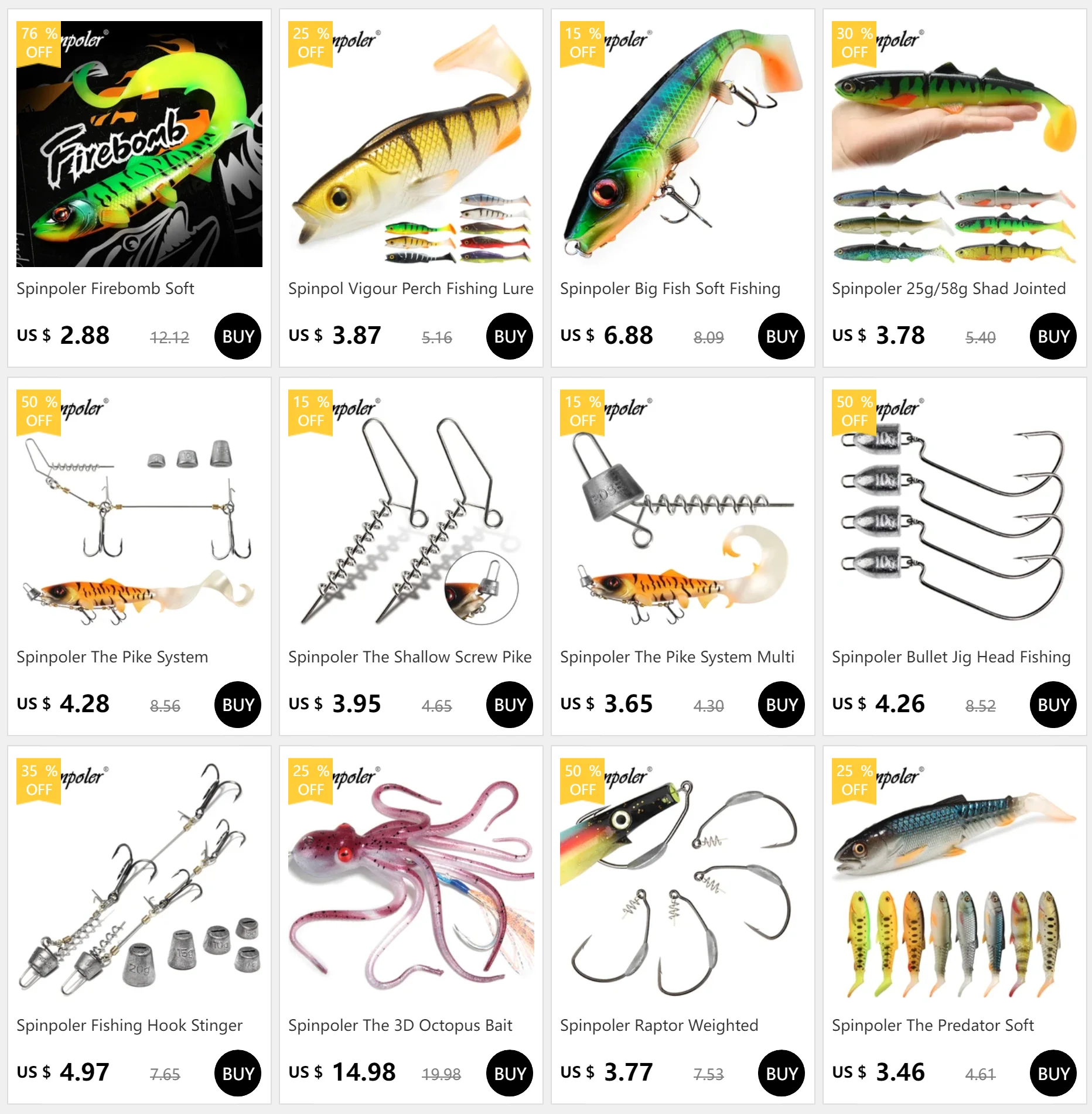 Spinpoler Screwball Jig Head Rig mit Stinger für weiche Angelköder Stahldraht Drillinge perfekt für Hechtbarsch Zander Bass – Detail 10
