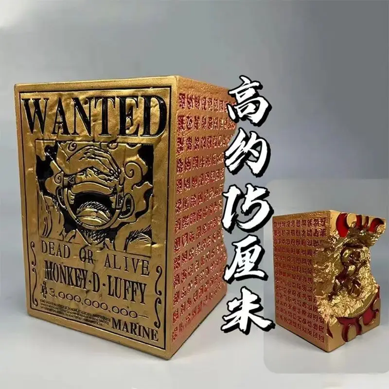 

One Piece, Sun God Nika, Bounty Poster, Luffy Platform, Resin Figurine, Ornament, Base Lighting Effect, Collectible Gift 15cm
