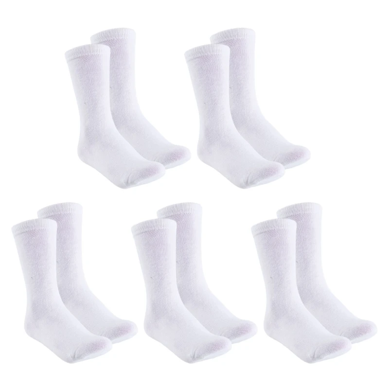 5 Pairs/set Blank Socks For Teen and Adult Blank White Sublimation Socks