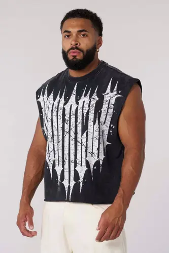 Imagen 2 del producto Novedad de verano, top sin mangas de gran tamaño para hombre, pantalones cortos deportivos de algodón para Fitness, pantalones para correr, gimnasio, chaleco de entrenamiento para correr