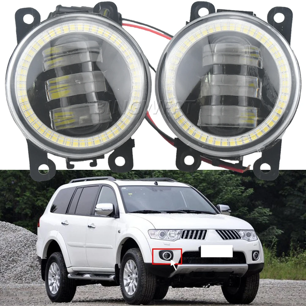 

For Mitsubishi Pajero Sport Montero Sport 2008 2009 2010 2011 2012 2013 2014 LED Fog Lights Lamp Angel eyes Fog Light Assembly