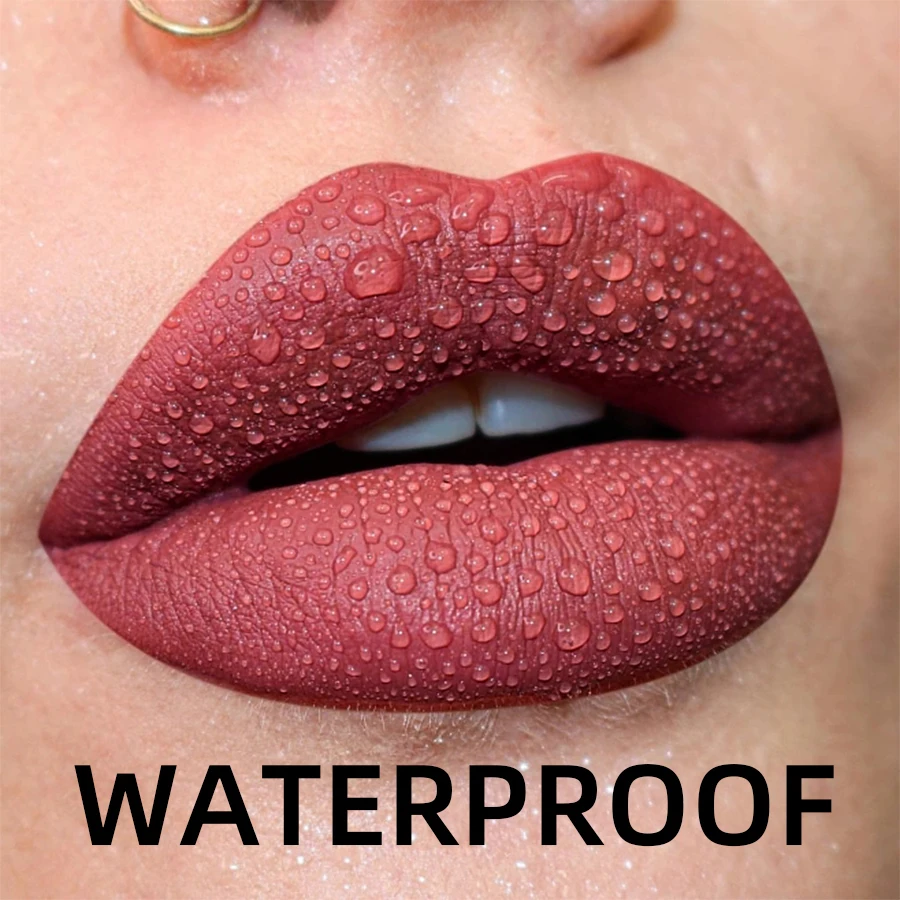 19 kleuren Matte Fluwelen Lipgloss Waterdichte Vloeibare Lipstick Naakt Zwarte Lippen tint Make-Up Lip Glazuur Cosmetica Rode Lip Stain Schoonheid