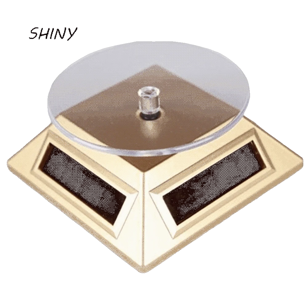 360 Degree Rotation Solar Turntable Compact Design Solar Powered Solar Showcase Gift Display Portable Jewelry Display Stand