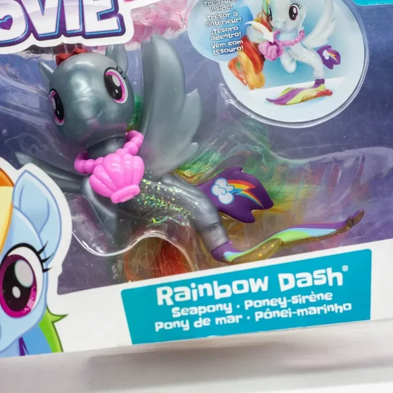 Hasbro My Little Pony Anime Figure Seapony Rainbow Dash Fluttershy Adores Shimmer Figure Model Doll Toys Collect Ornaments