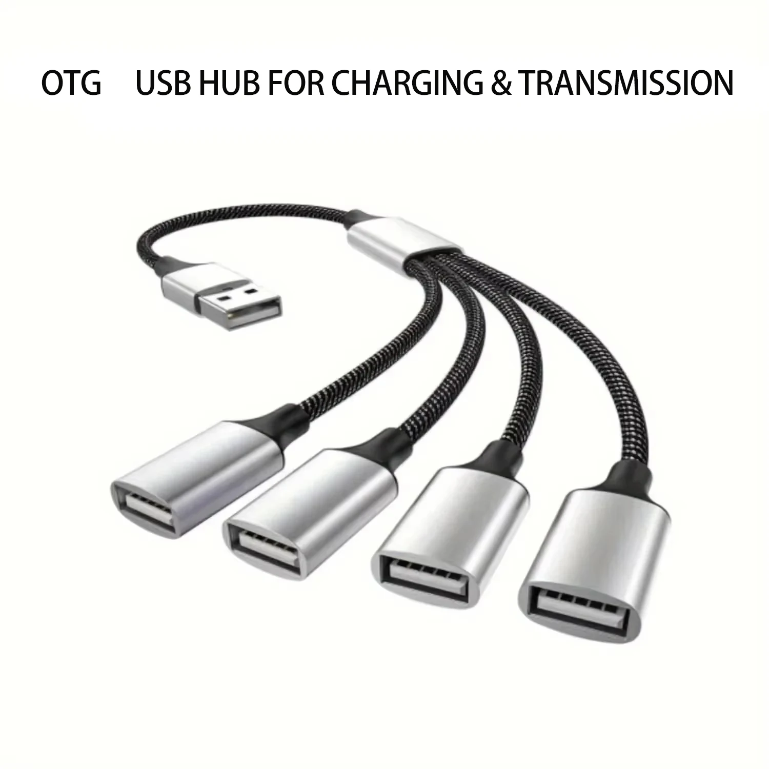 Multiple USB hubs expansion 4-port Type-C hub USB splitter Fast data transmission OTG adapter Suitable for computers