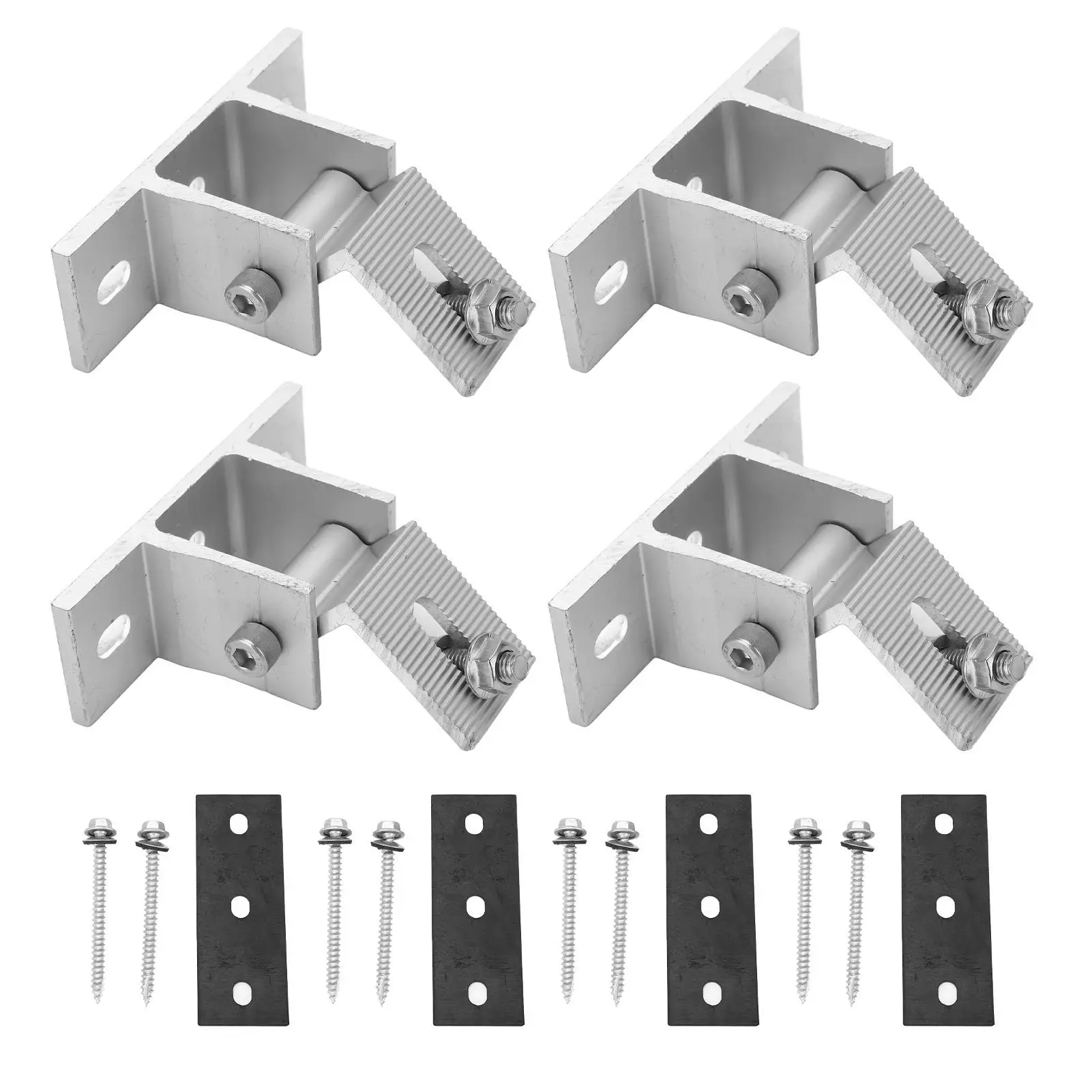 

Solar Panel Mounting Bracket Set of 4 Aluminum Alloy Rustproof Anti Corrosion for roof Support for PV Systems