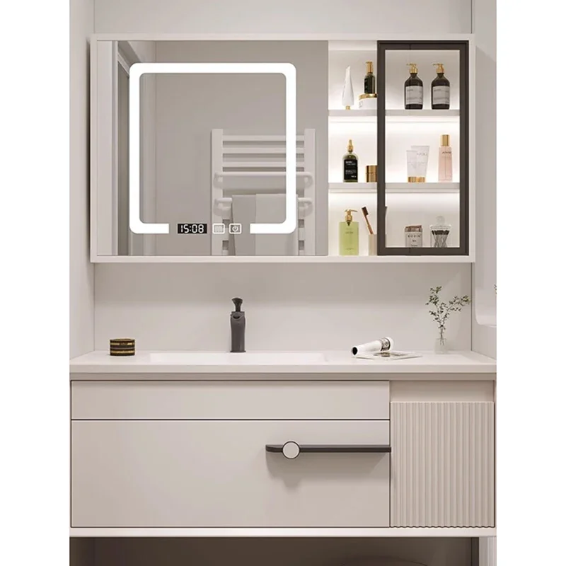 Simple Design Bathroom Vanities Shelves Vanity Modern With Sink Bathroom Vanitie Multifunction Bathroom Fixture Spiegelkast LLBC