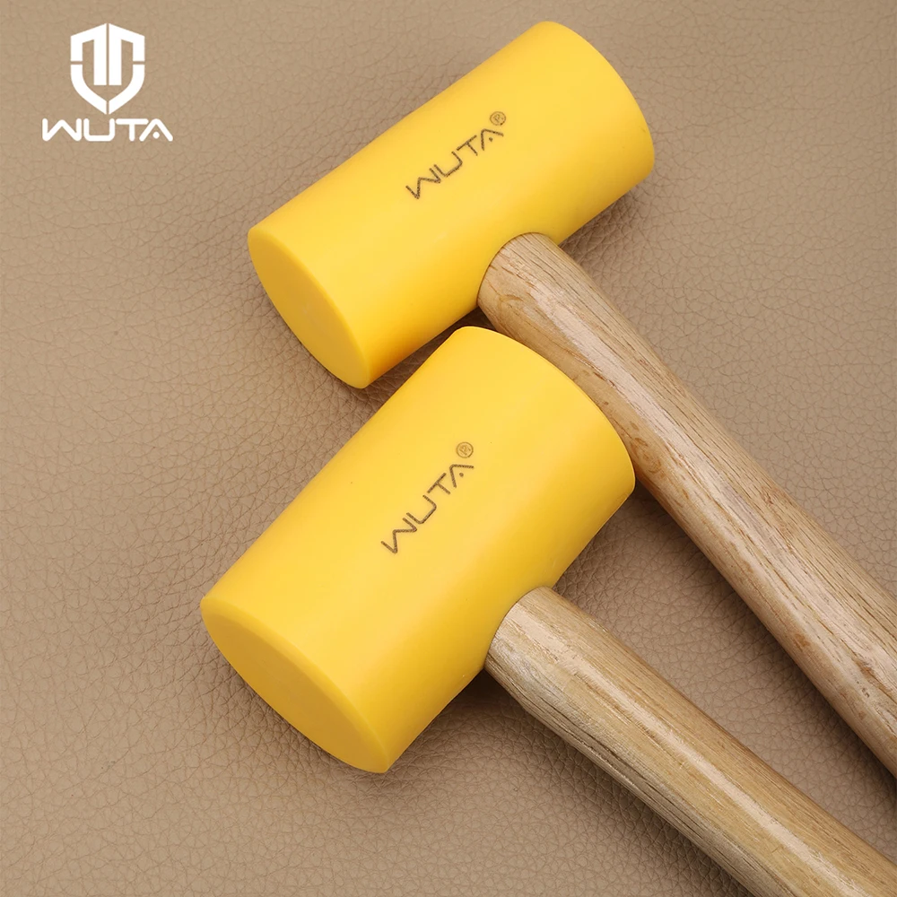 WUTA 1PC Multifunzionale Artigianale In Pelle Martello Martello di Gomma Maul Strumento di Intaglio Per Il FAI DA TE Stampaggio Punzonatura 46mm 55mm Strumenti In Pelle