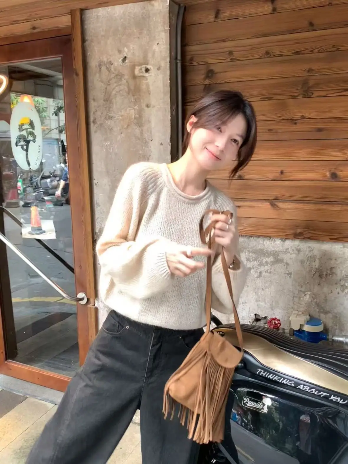 韓国 Sle レイジー ラウンド ネットニット セーター レディース ルーズ アウター トップス トレンド 秋冬 新デザイン カジュアル 快適