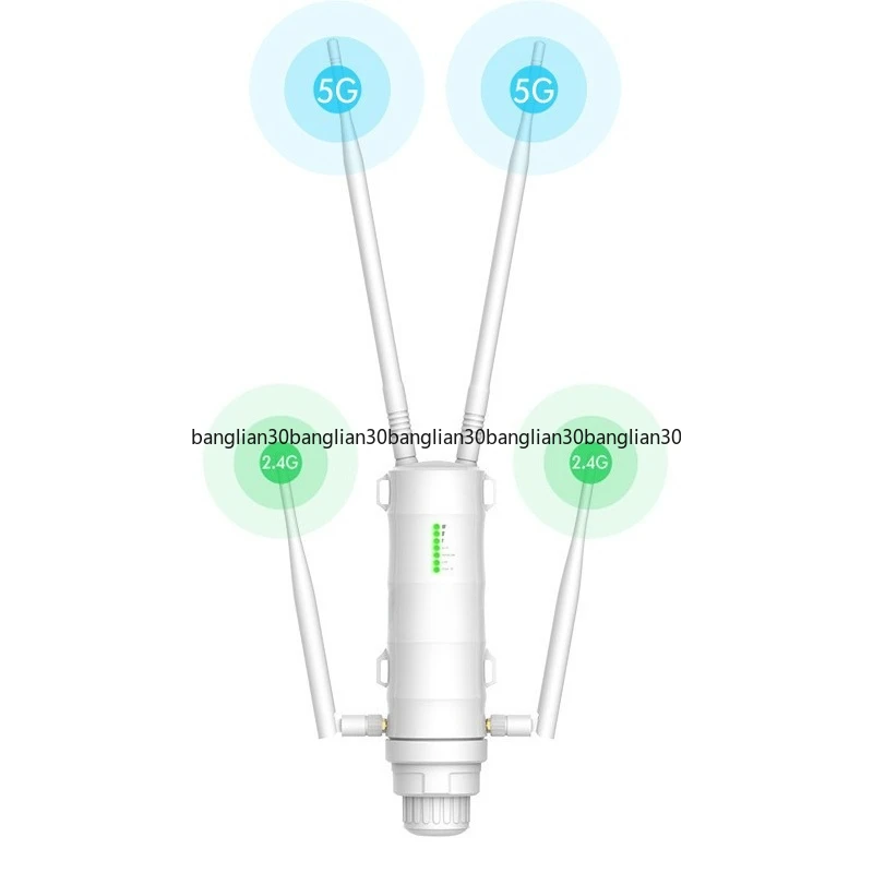 Dual Band High Power Outdoor Repeater, Router POE Cable AC1200Mbps