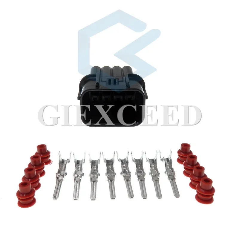 

2 комплекта, 8-контактный 6181-6850, светодиодный разъем для динамика, водонепроницаемый разъем переменного тока в сборе для Honda Civic Odyssey XRV VEZEL