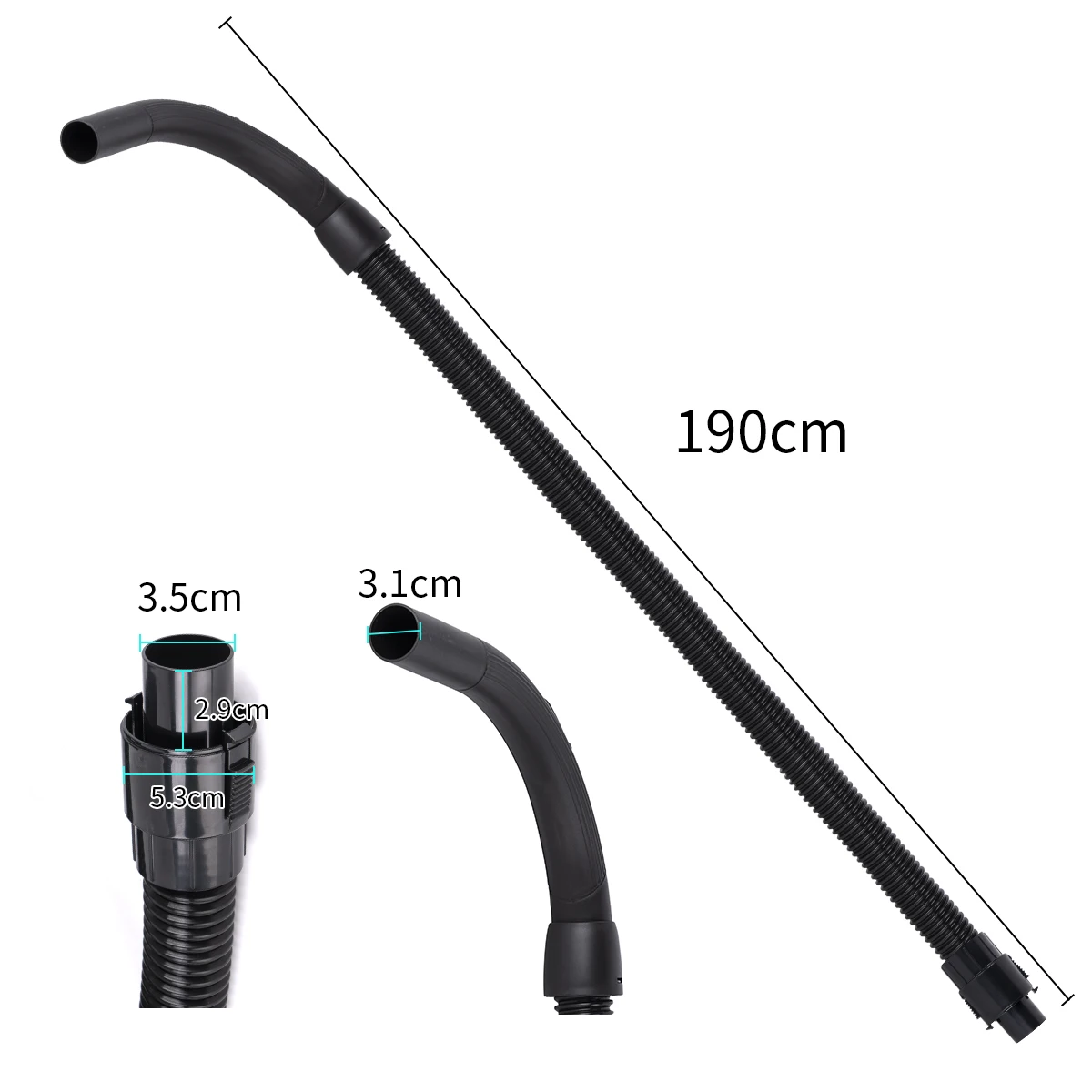 35mm Inner Diameter Vacuum Tube For Midea Philips Karcher Electrolux QW12T-05F QW12T-05E Vacuum Cleaner, Spare Hose Accessories
