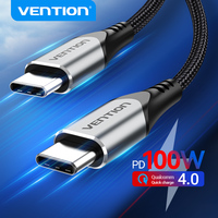 Vention USB Type C to USB C Cable PD 100W 60W Fast Charger for Samsung Xiaomi Macbook iPad Quick Charge 4.0 5A USB C Charge Cord
