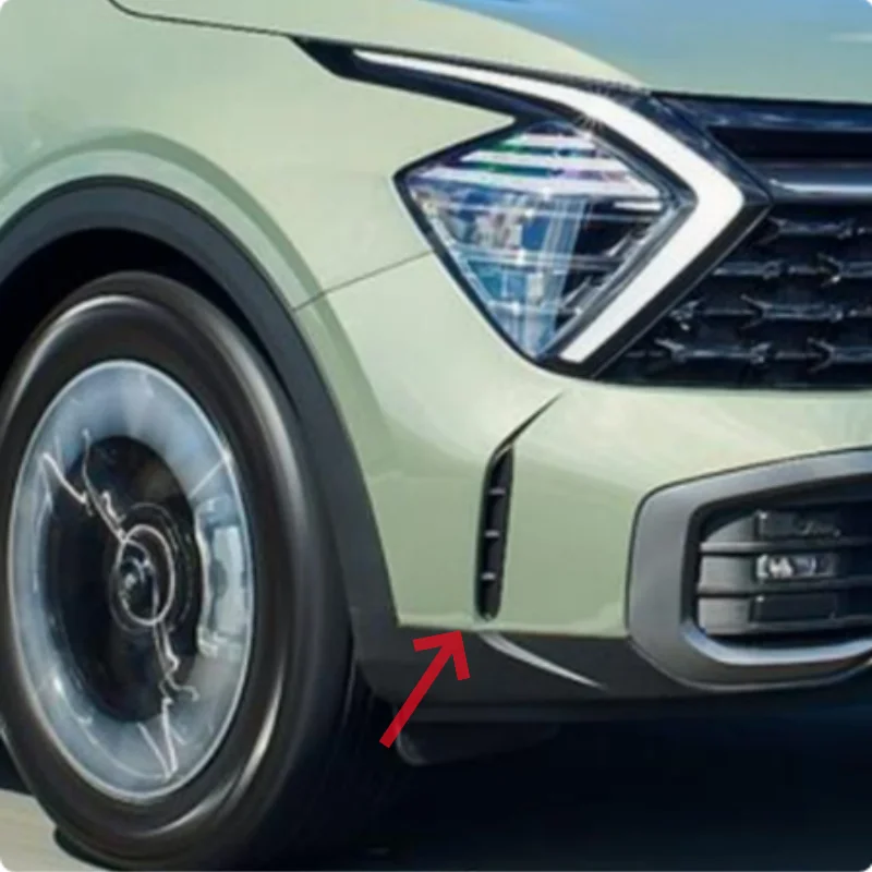 

Front Fog Lights Lamps Foglight Eyebrow Cover Trim For Kia Sportage NQ5 2022 - 2024 Carbon Fiber / Red Accessories Exterior Kit