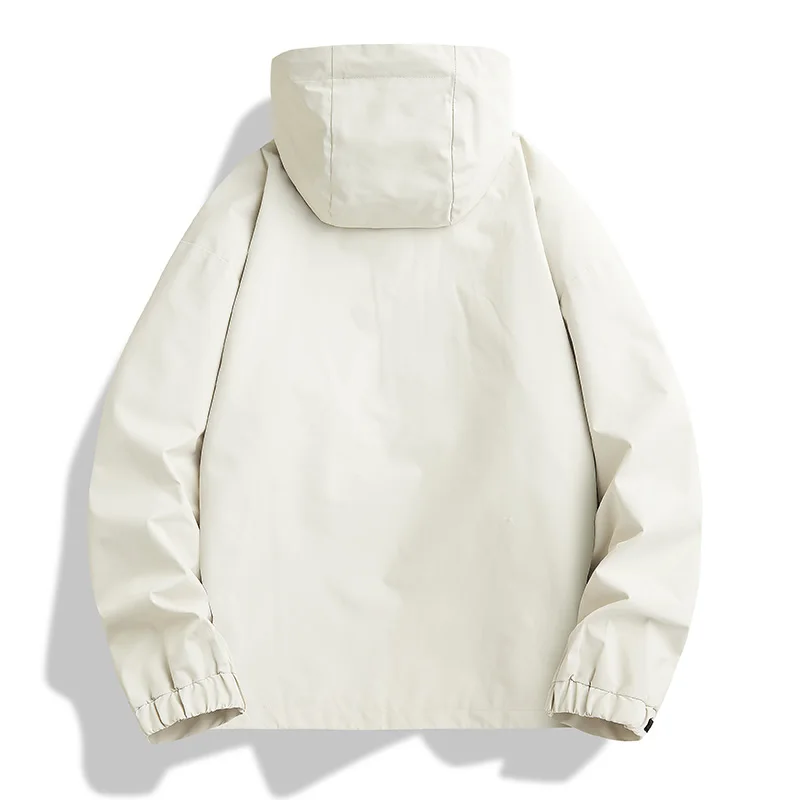 كاكي / أسود / الجيش الأخضر سترة خارجية للجنسين مقنعين يندبروف معطف مقاوم للماء متعدد جيب ملابس العمل نمط تصميم الخريف الشتاء المشي لمسافات طويلة السفر اليومي سترة وظيفية دافئة