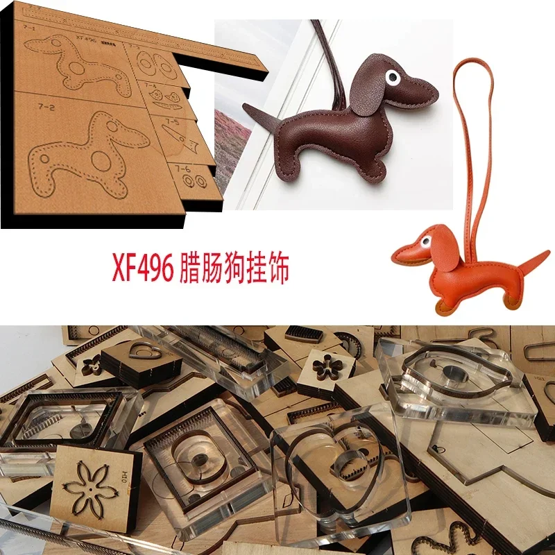 sausage dog Leather Craft Punch Hand Tool Cut Knife Mould XF496 New Japan Steel Blade Wooden Die leather craft tools