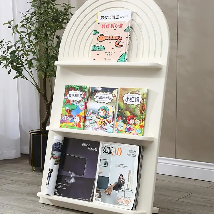 French Design Bookshelf Multi-Layer Storage Rack Office Magazine Display Live Stream Phone Case Stand Magazine Racks FYMR