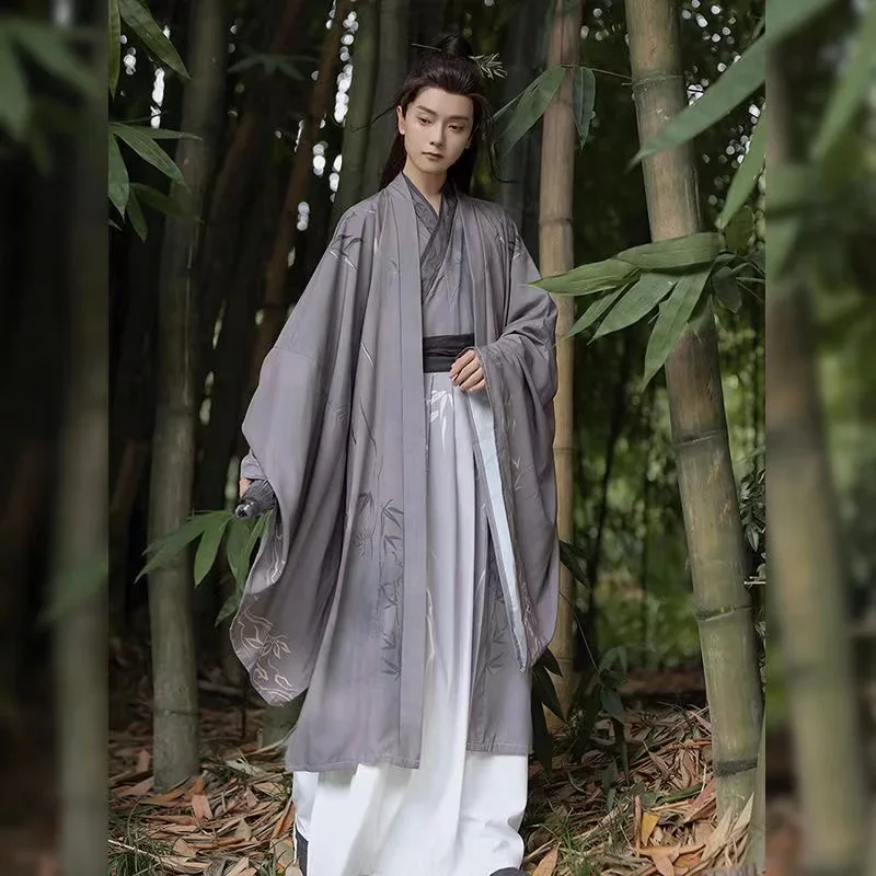 Hanfu chino Original para hombres y mujeres, disfraz con estampado antiguo del período Weijin, uniforme de Cosplay de clase de estudiantes Vintage de nicho, vestido Hanfu