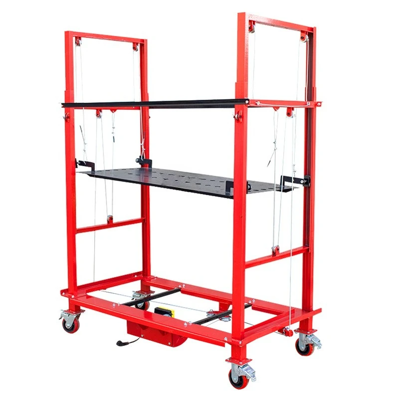 

Electric scaffolding chain wire rope lift Electric remote control small lifting platform cargo elevator hoist