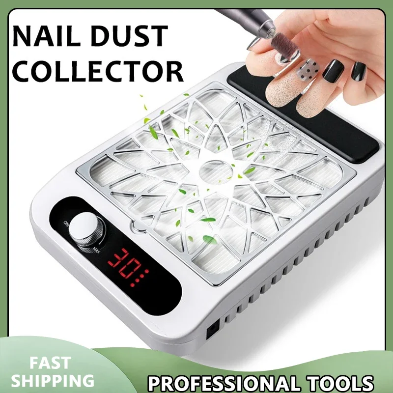 

Powerful Nail Dust Collector, Professional Nail Dust Extractor, Reusable Filter Manicure Equipment, Adjustable Speed