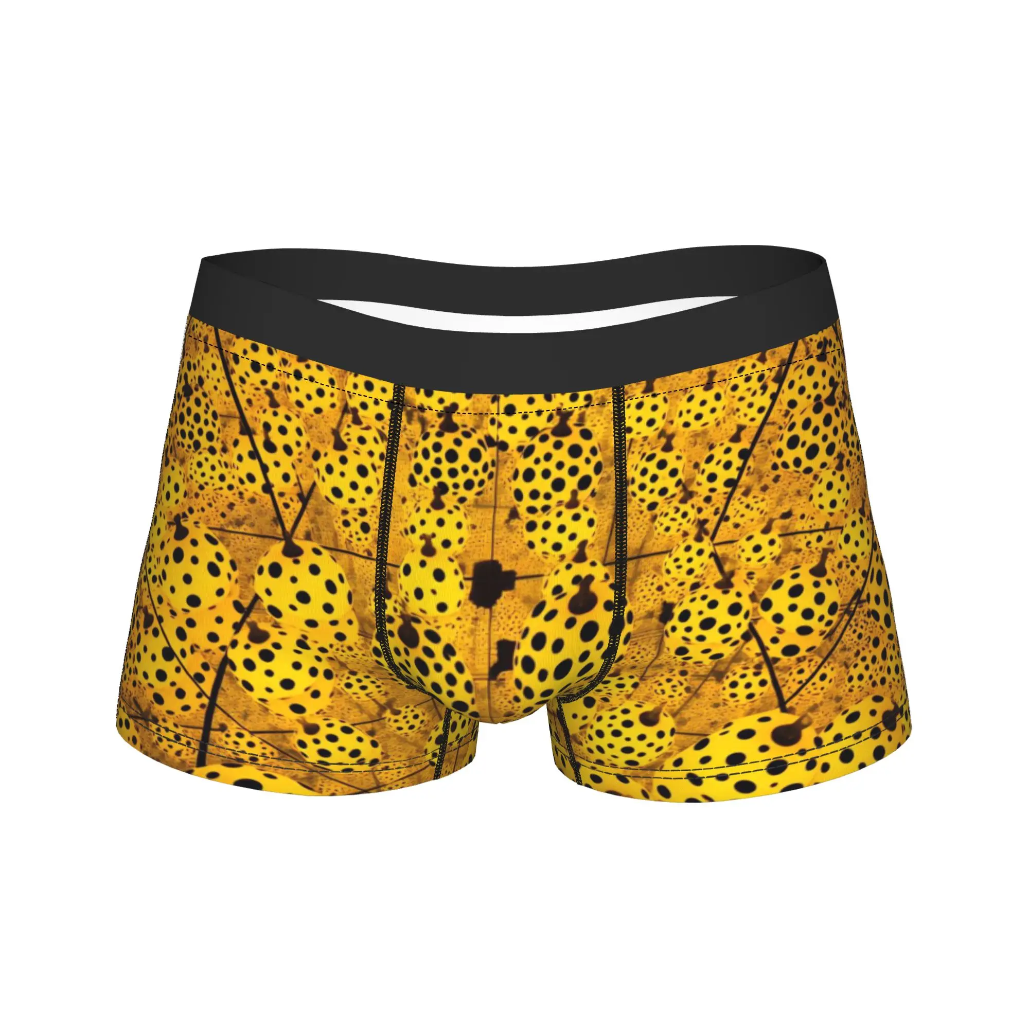 Yayoi Kusama Life is the Heart of a Rainbow Underwear  Breathable Panties Custom Boxer Brief For Man Pouch Plus Size Boxershorts