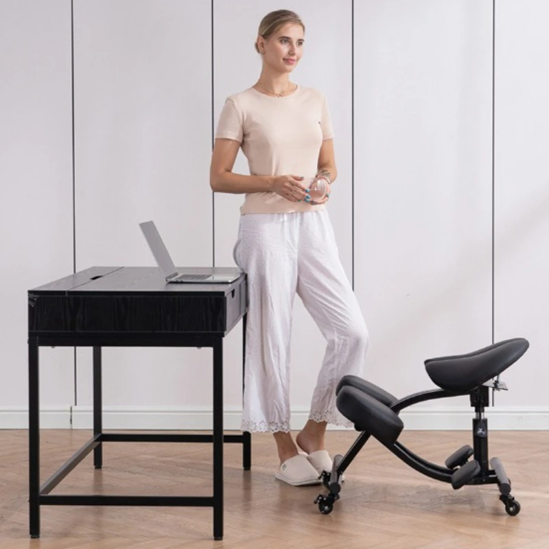 

Эргономичный стул-седло для взрослых с двойной подушкой, регулируемый, для коррекции осанки, прочный и долговечный.