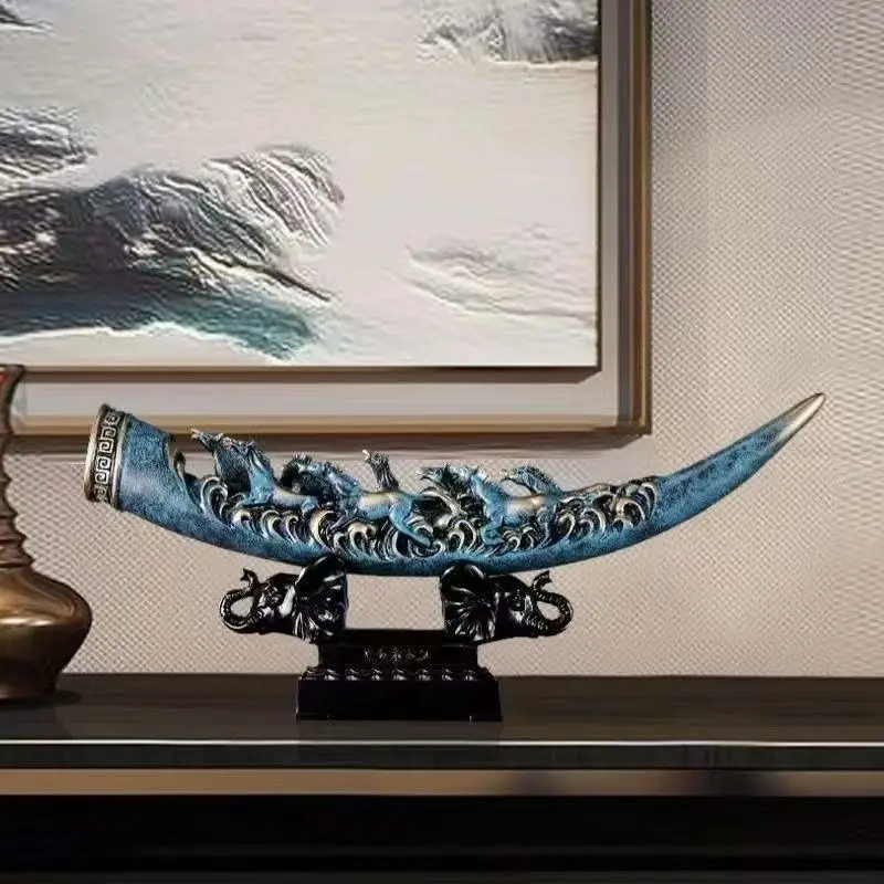 

Eight Horses Galloping Ivory, Desktop Resin Ornament, Indoor Home Decoration Crafts, 2026 Horse Year Galloping