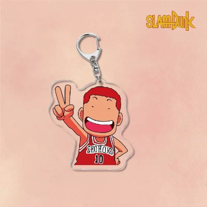 Slam Dunk Sakuragi Hanamichi Rukawa Kaede Anime Peripherals Creative Cartoon Acrylic Keychain School Bag Decoration Pendant Gift
