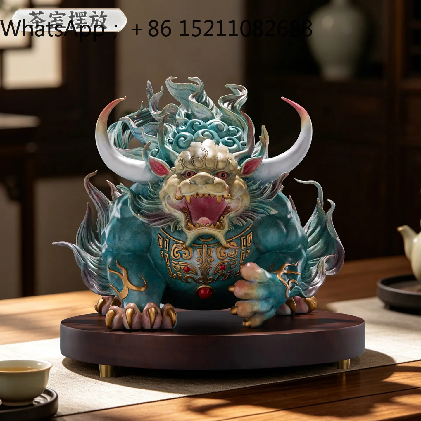 SCY Shanhaijing Divine Beast Taotie Ornament Brass Office Desktop Home Living Room Decoration Business Housewarming Gifts
