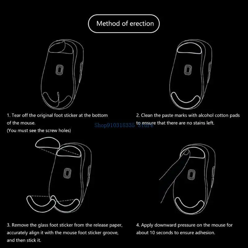 Glides Feet Sticker Mouse Feet for V2 smooth Slides with Glass Material