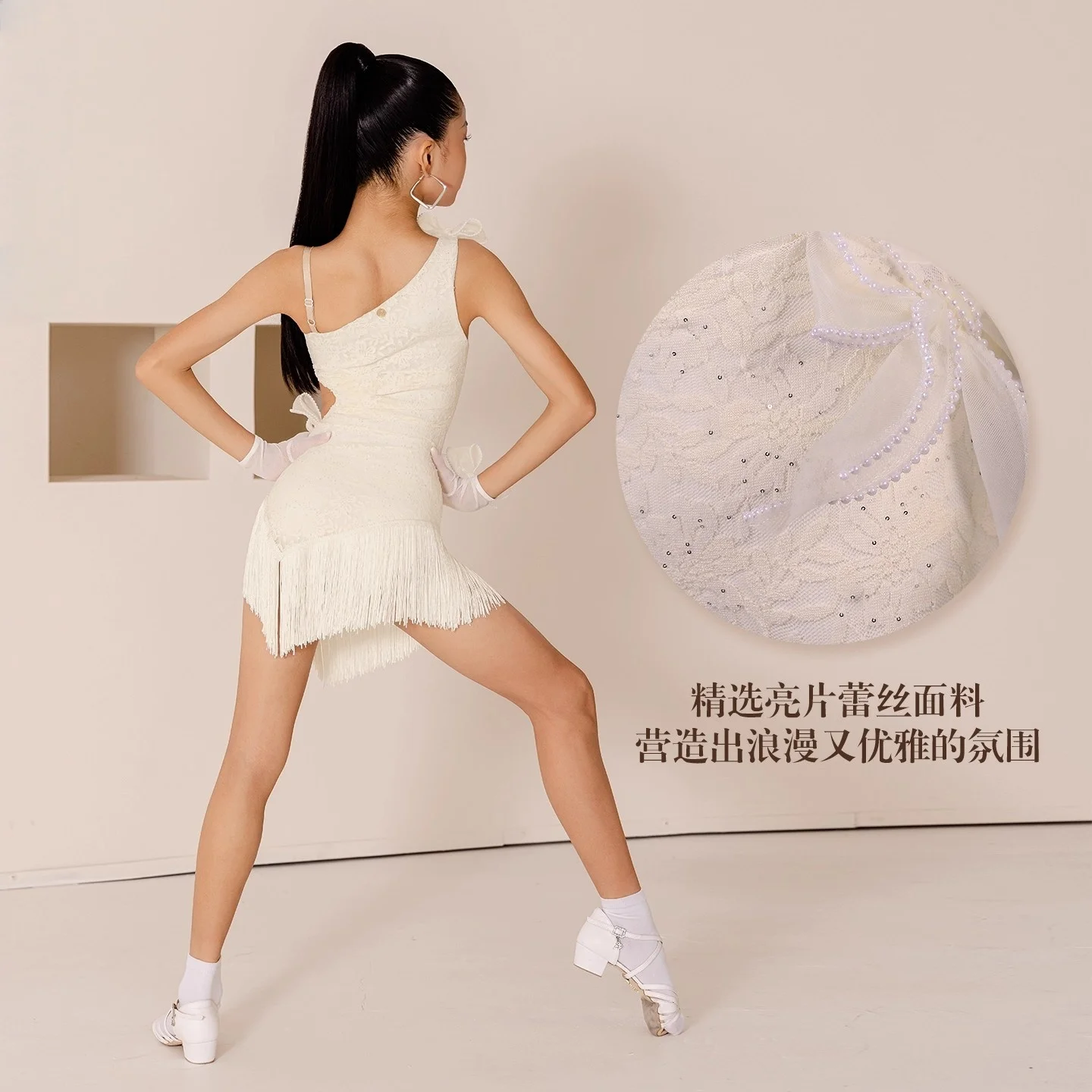 ชุดเต้นรําละติน,ชุดเต้นรําสีขาวฤดูร้อน,ชุดฝึกซ้อมระดับไฮเอนด์สําหรับเด็กผู้หญิง,เครื่องแต่งกายสําหรับเด็ก,กระโปรงรัดรูป