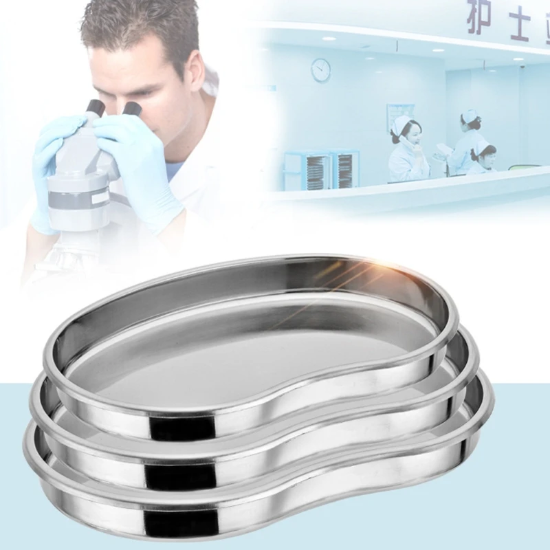 Stainless Steel Kidney Bowl Curved Trays Dental Tool Doctors Use Trays Durable